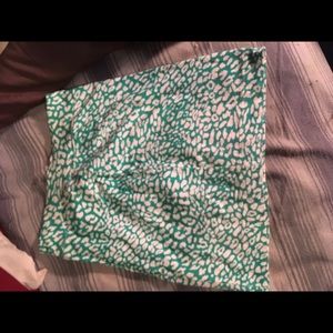 Teak & white leopard print skirt